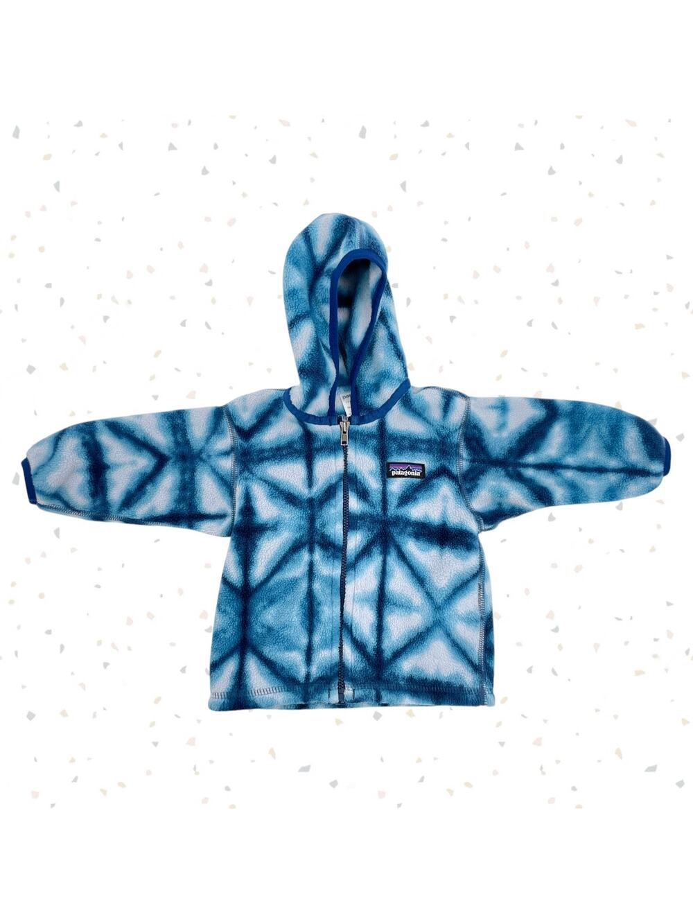 Patagonia Synchilla Blue Diamond Hooded Zip Cardigan Jacket Baby Size 3-6 Months